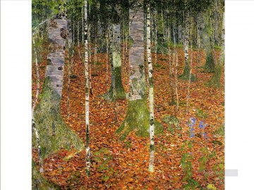  Klimt Oil Painting - Farmhouse with Birch Trees Gustav Klimt woods forest